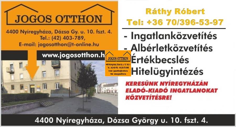 eladó  Építési telek, Nyíregyháza