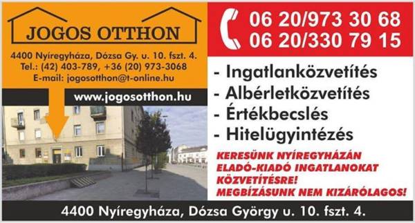 eladó  Építési telek, Nyíregyháza